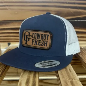 COWBOY FRESH FLAT BILL LEATHER PATCH NAVY/WHITE