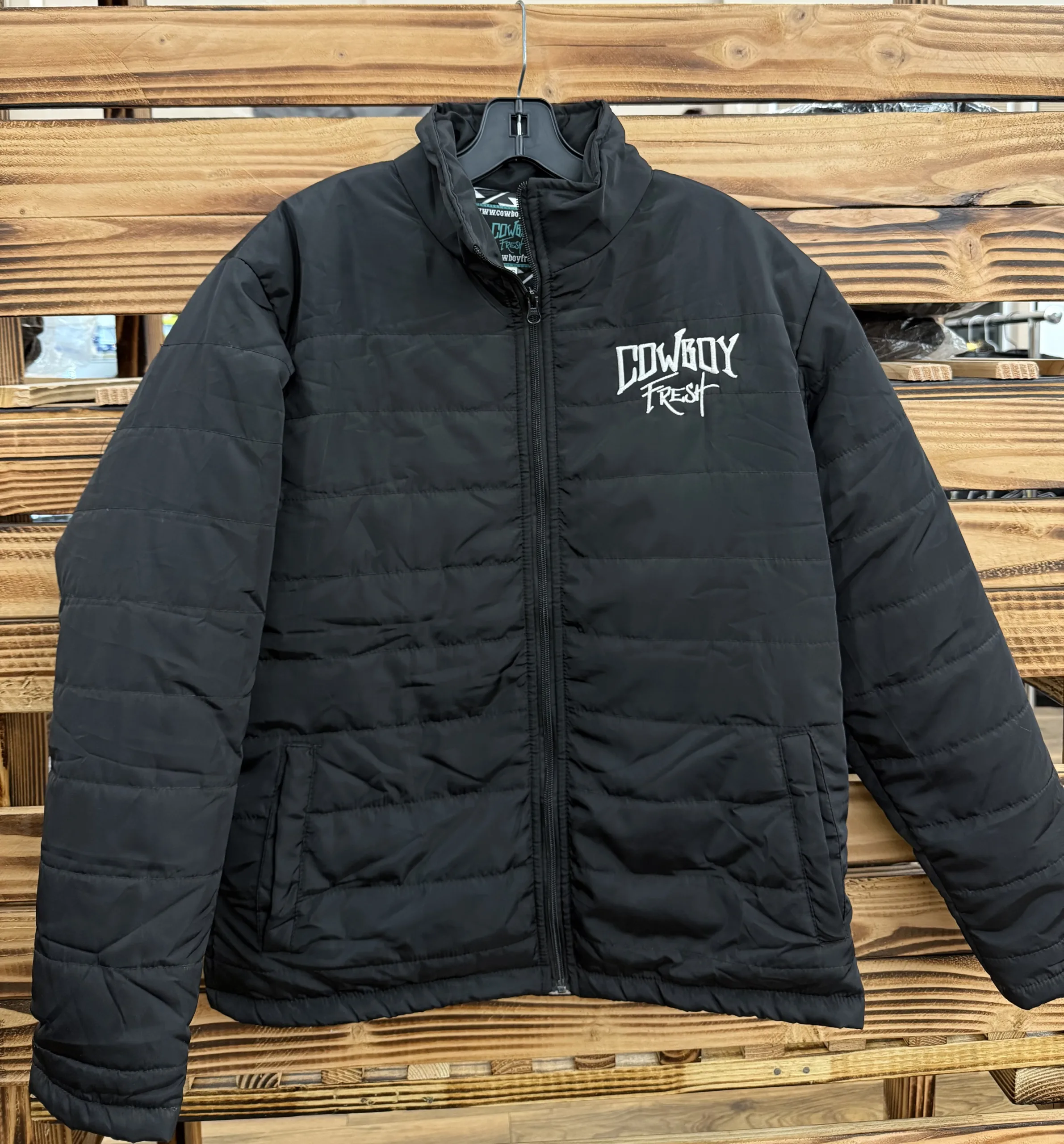 IMG_7637 COWBOY FRESH BLK PUFFER JACKET - Image 1