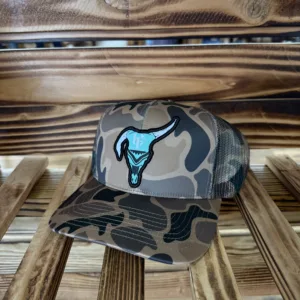 COWBOY FRESH CURVED BILL DUCK CAMO SKULL