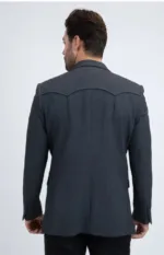 PLATINI WESTERN YOKE BLAZER CHARCOAL BLW11268 - Image 3