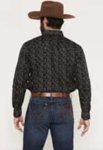 COWBOY HARDWARE LS SNAP SKULL BLK/GREY 125625010 - Image 2