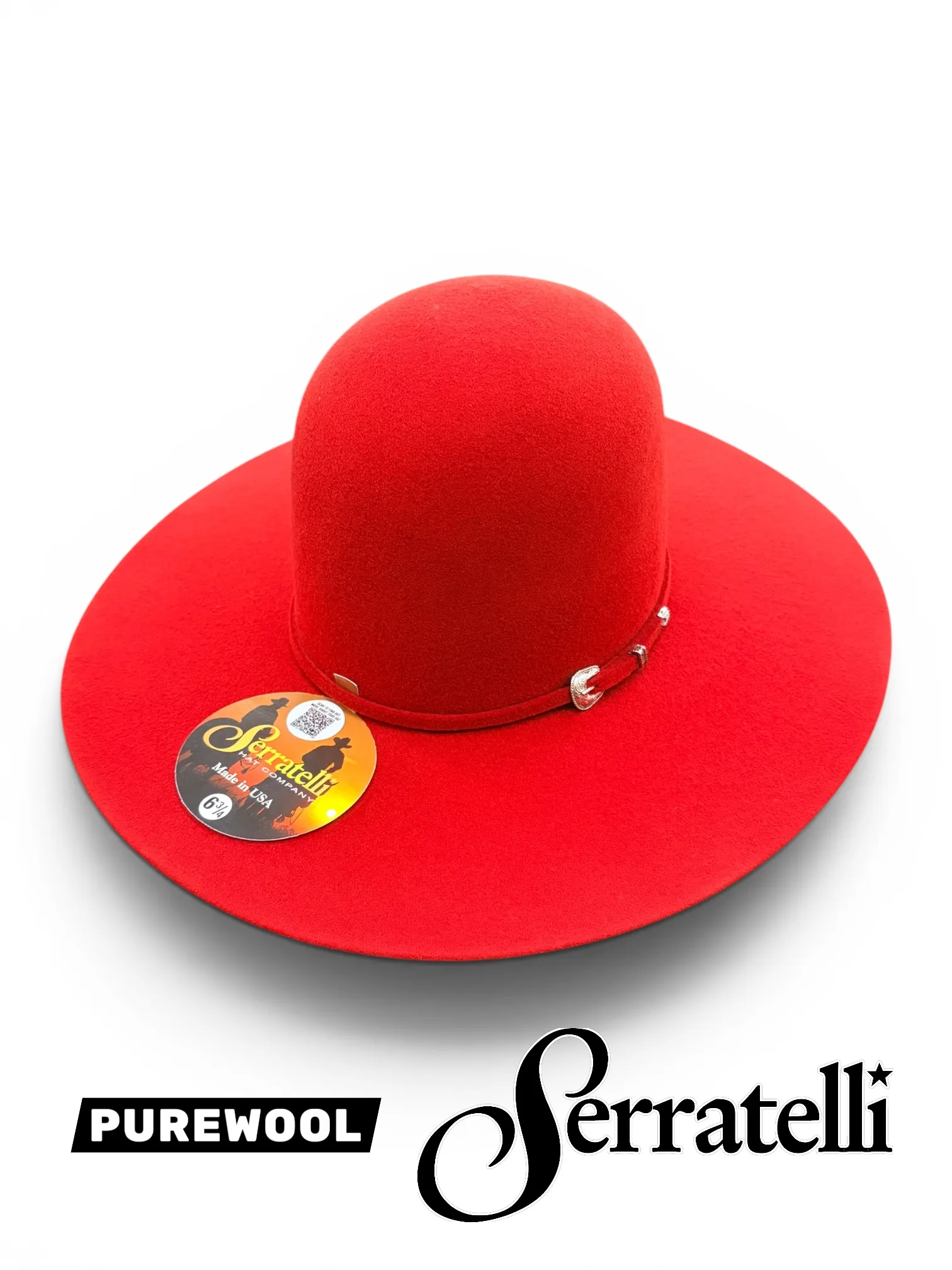 RB X SERRATELLI HAT CO PURE WOOL RED RB X SERRATELLI HAT CO PURE WOOL RED (OPEN) - Image 1