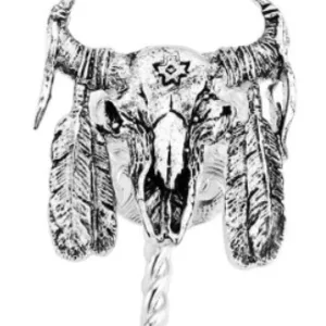 MONTANA SILVERSMITH SILVER SKULL HAT CLIP HCP6422