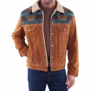 SCULLY MEN LEATHER JACKET BROWN 1015
