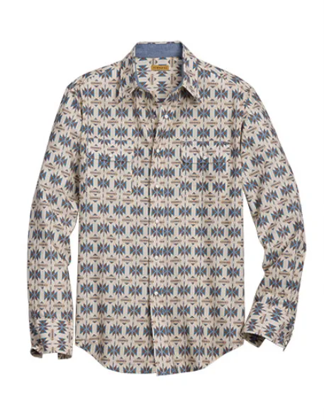 TIN HAUL MENS LS AZTEC PRINT 0405WH TIN HAUL MENS LS AZTEC PRINT 0405WH - Image 1