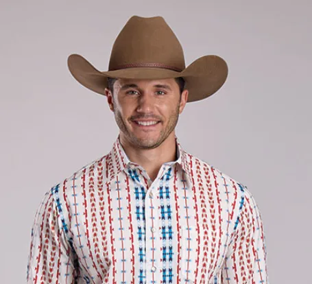 ROPER MENS SS VERTICAL AZTEC RED 321RE ROPER MENS SS VERTICAL AZTEC RED 321RE - Image 1